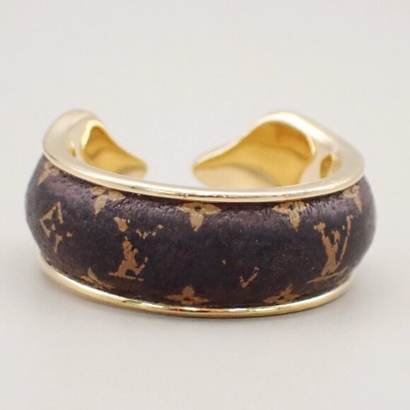 LOUIS VUITTON Sweet Dream Ring Size L Monogram Leather Gold Brown 188-082125 - Picture 3 of 9